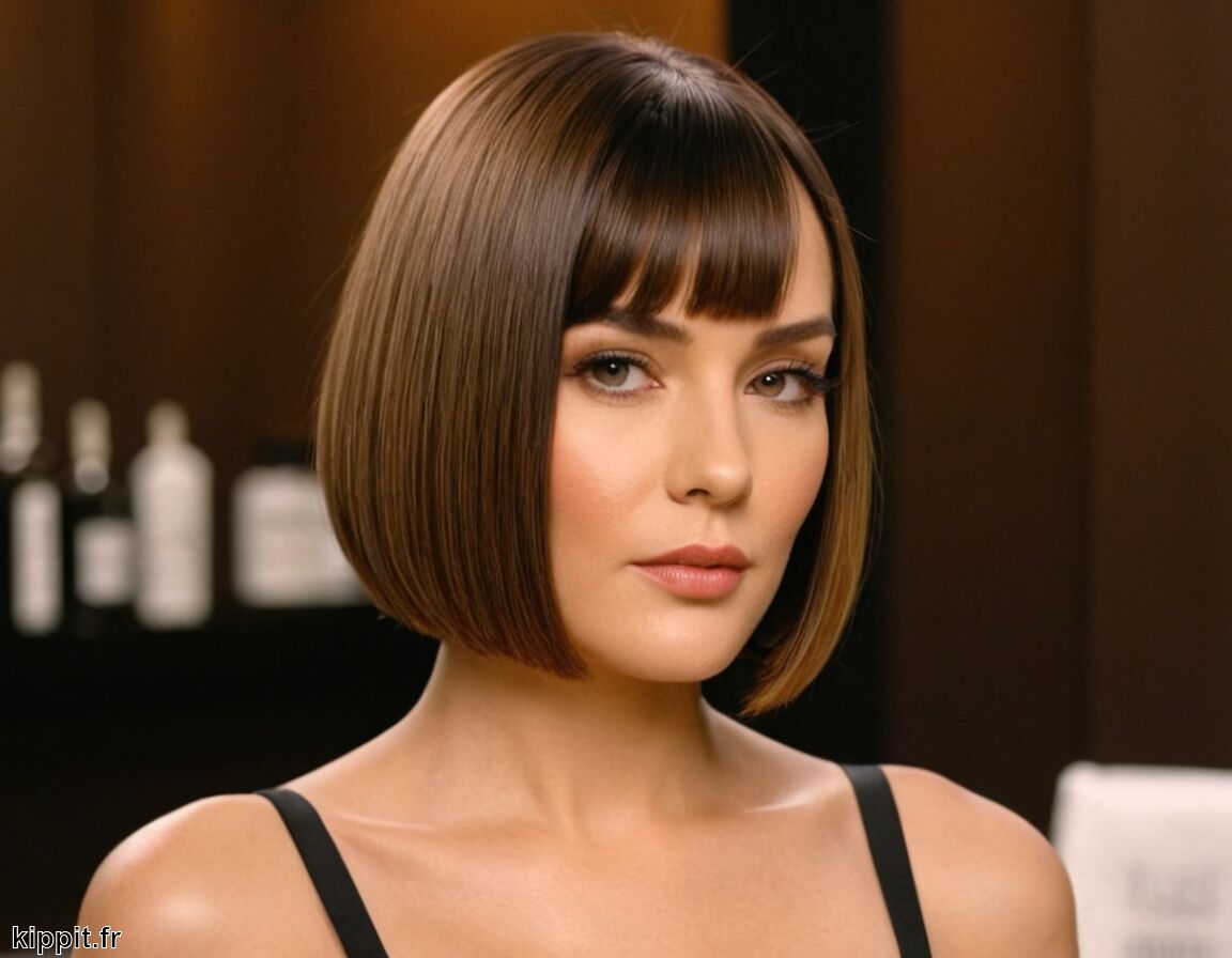 Personnalisation avec couleur ou texture - Blunt Bob » Carré Élégant et Précis